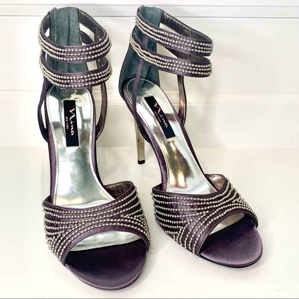 NWT Nina Shoes-"Lavender" high heels w/ankle strap